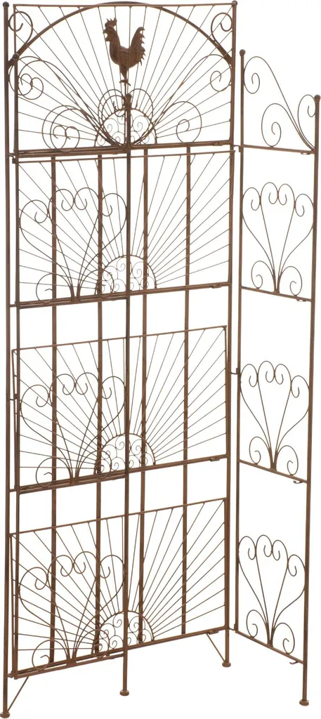 Étagère pliable Mia CLP marron antique en fer robuste style vintage
