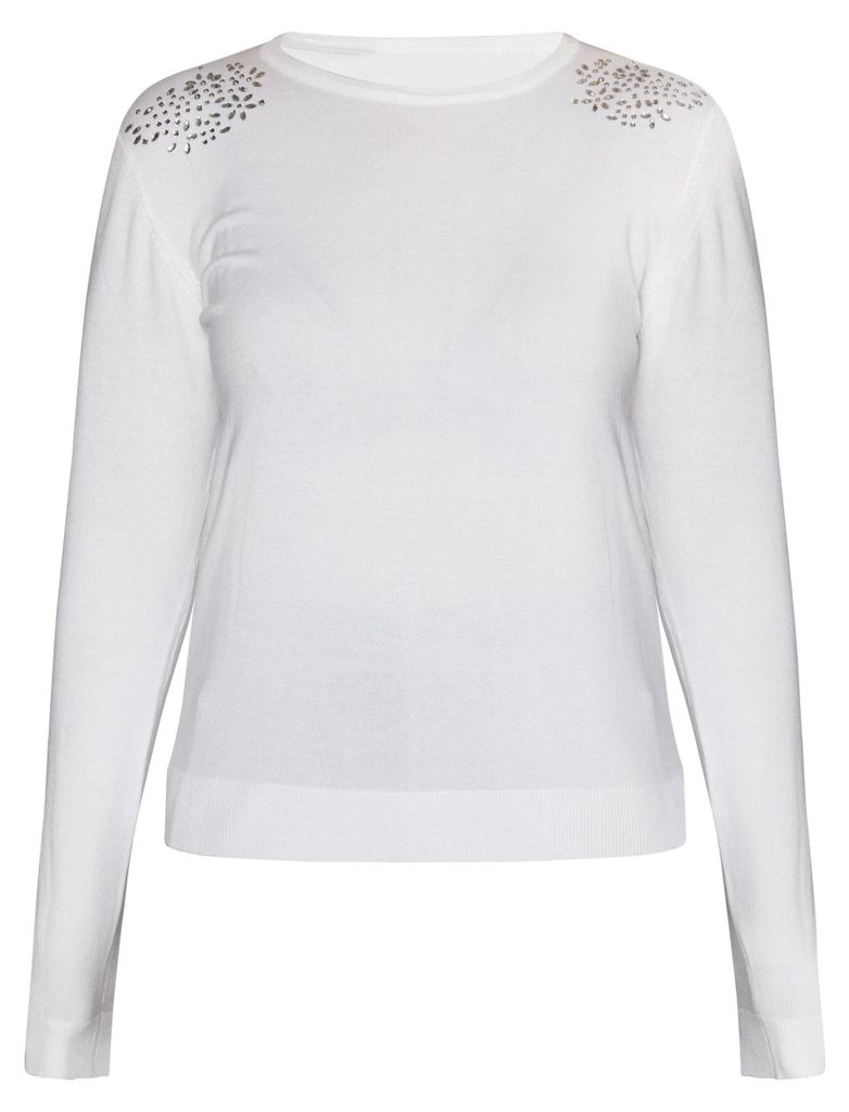 MAIRE damen strickpullover - weiss, S