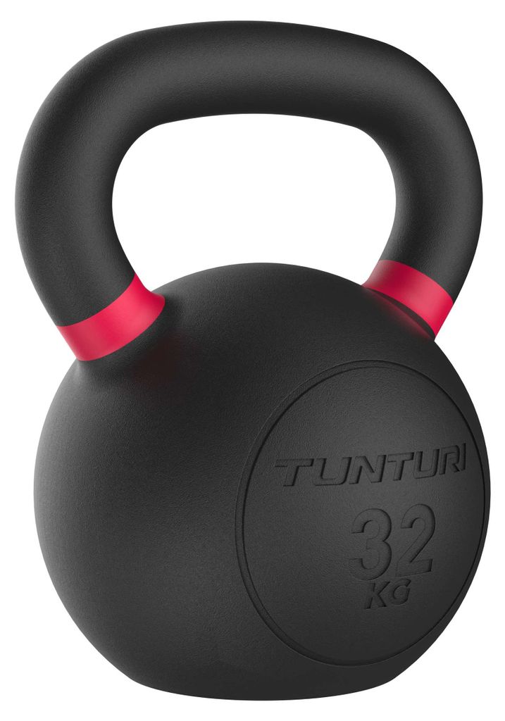 Tunturi Platinum Gusseisen Kettlebell – 32 kg – Inkl. er Fitness-App