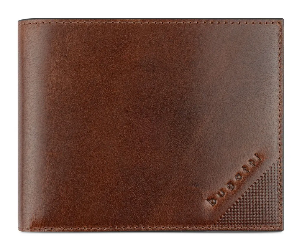 Portafoglio Bugatti Nobile Cognac con Ribaltina - Sicurezza RFID Uomo