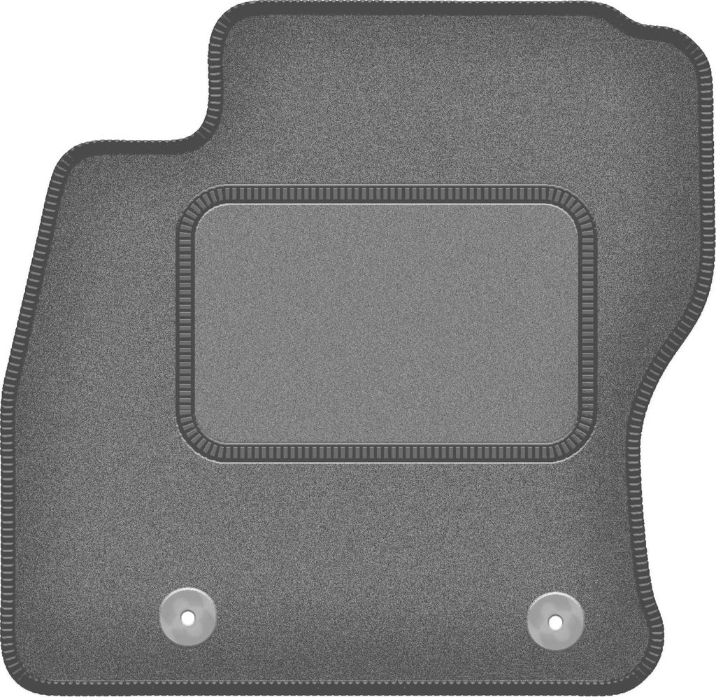 Fahrerfußmatte Velours graphit passend für Ford Focus MK2 (2006-2010, Cabrio) – mit Befestigungen – passgenau