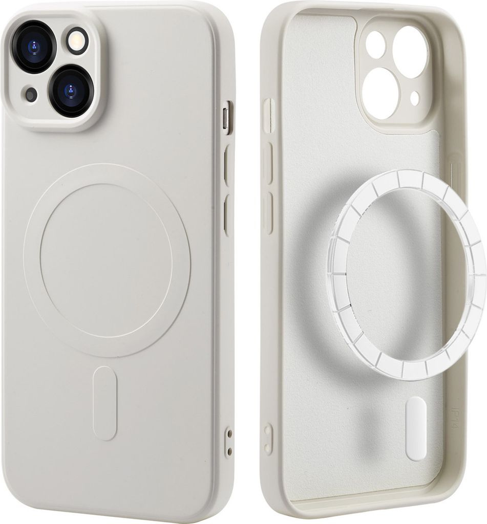iPhone 14 hülle iPhone 14 Schützhulle Color Backcover met MagSafe TPU Beige imoshion