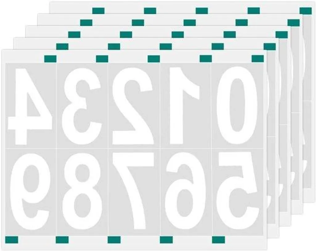 Numéros autocollants réfléchissants 76mm en vinyle résistant à l'eau