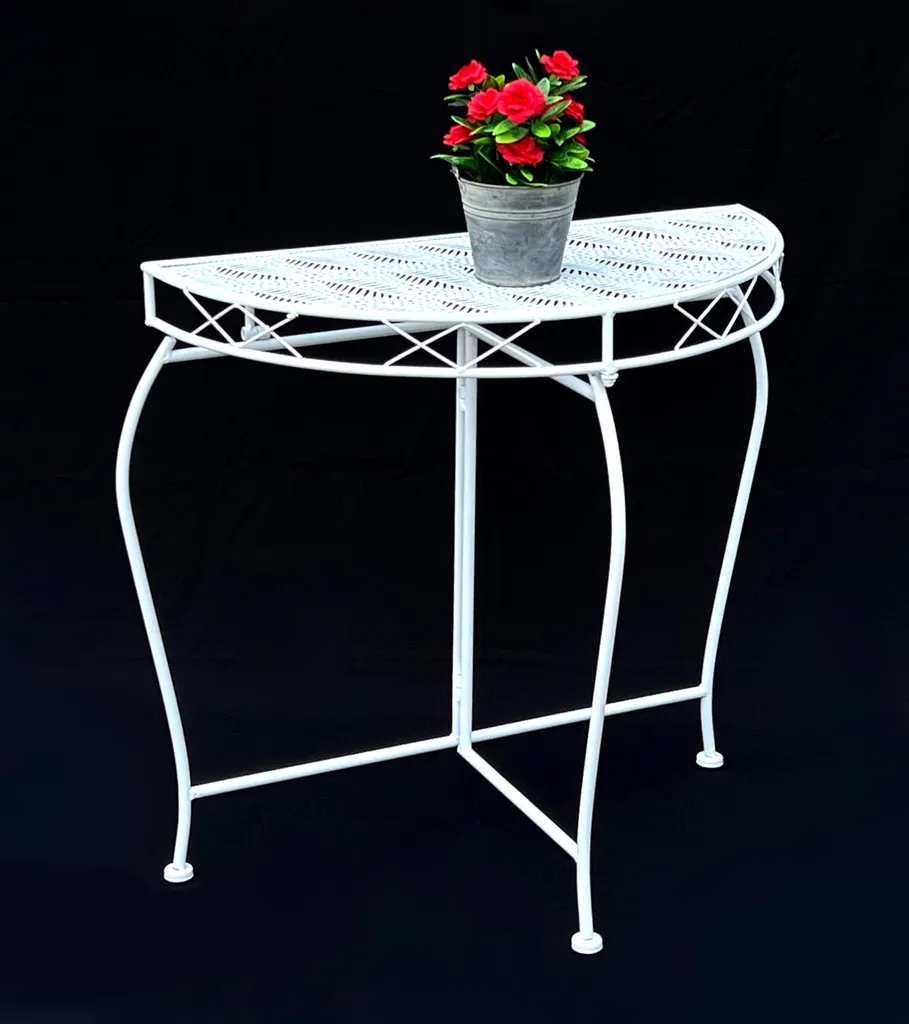 Meuble d'entrée mural blanc 75 cm table console pour petits espaces - 7