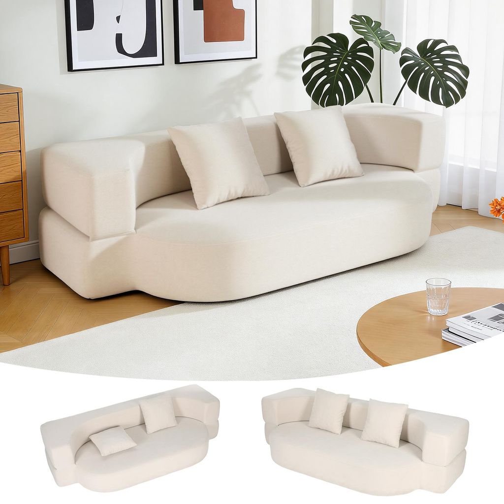 OYAJIA  Schlafsofa Klappbares Knochenloses Schlafsofa mit 2 Produktbild 
