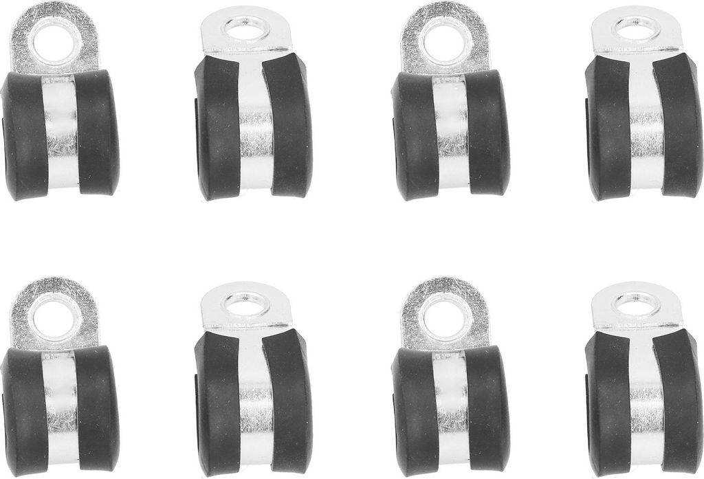 20PCS R-Typ Klemme Edelstahl abnehmbar isoliert Gummikissen Kabelbefestigung22mm