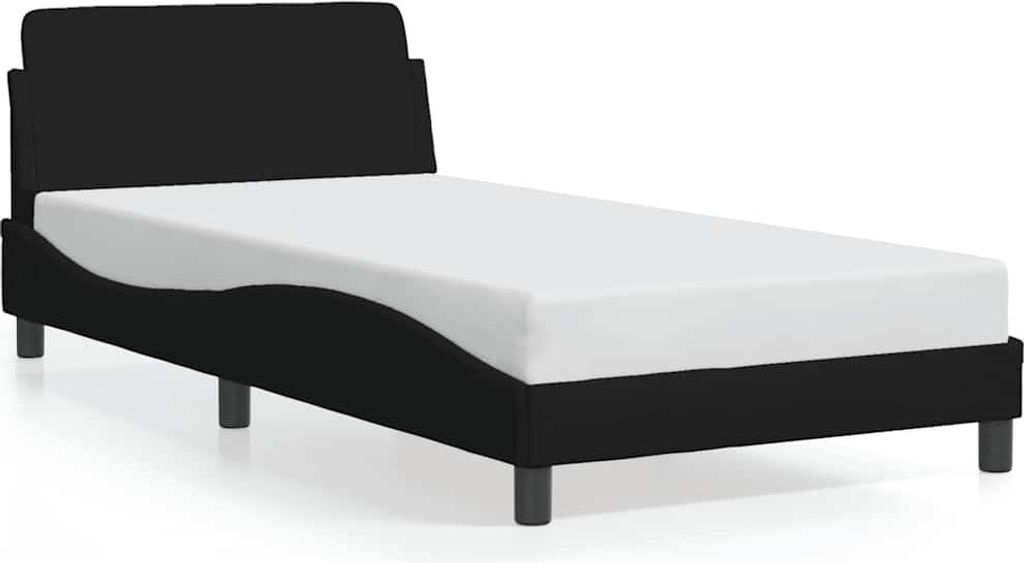 vidaXL Bettgestell "Dover" Schwarz 100x200 cm Stoff Produktbild 