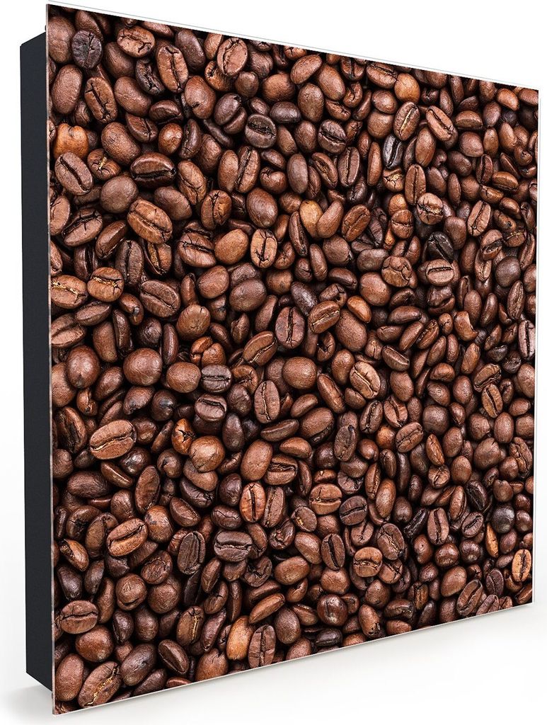 Nachbildung-Schlüsselkasten, Magnetpinnwand und Memoboard mit Glasfront Motiv Meer aus Kaffeebohnen