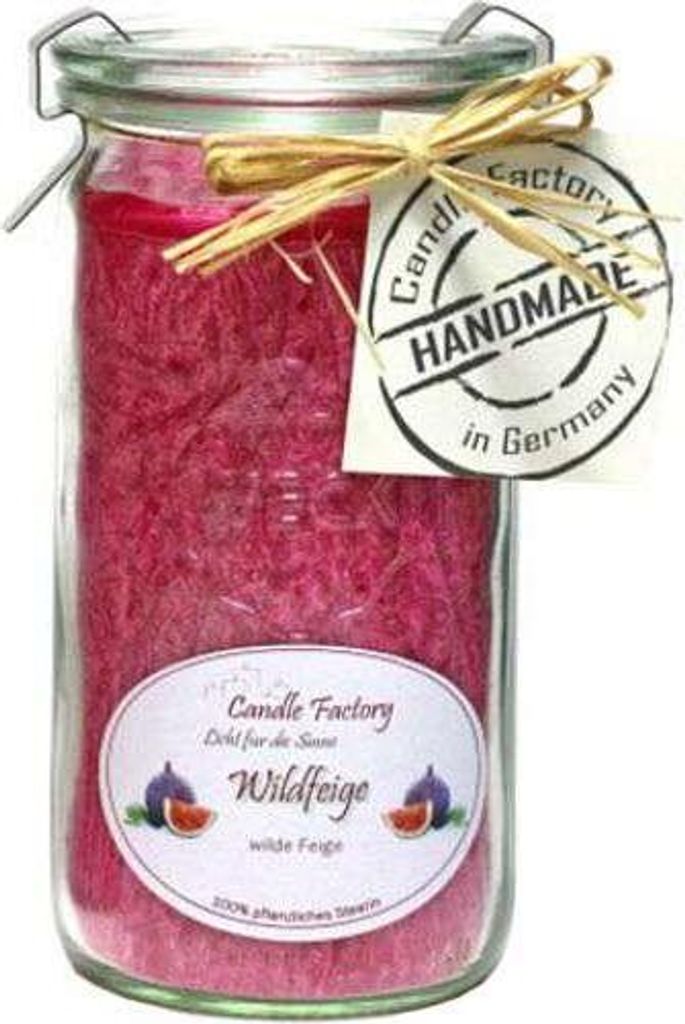 Candle Factory Duftkerze Mini-Jumbo "Wildfeige", purpur-rot Produktbild 