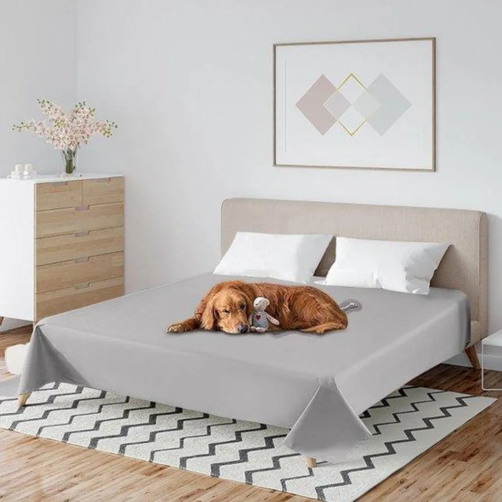 Couverture chien antidérapante et anti-rayures grise 230 x 250 cm