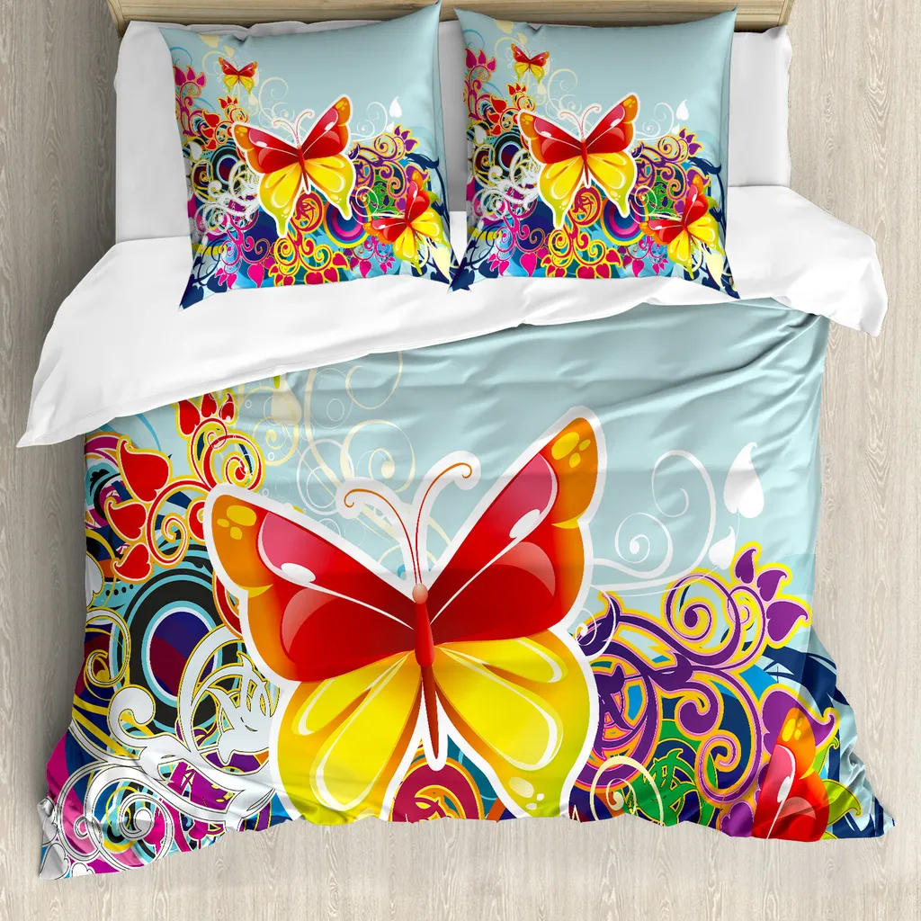 Copripiumino ABAKUHAUS Farfalle Spring Style - Arredo Moderno