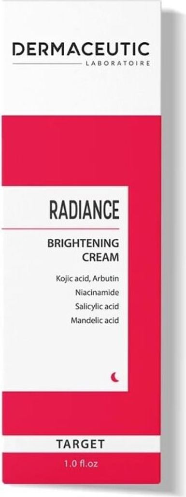 A product box for Dermaceutic Laboratoire Radiance Brightening Cream.