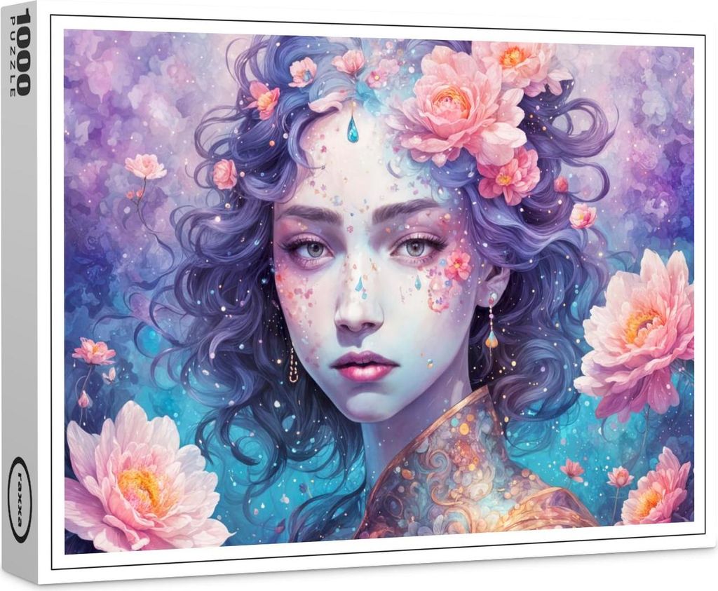 raxxa Premium-Puzzle "Flower Fairy with Blue Hair", 1000 Teile