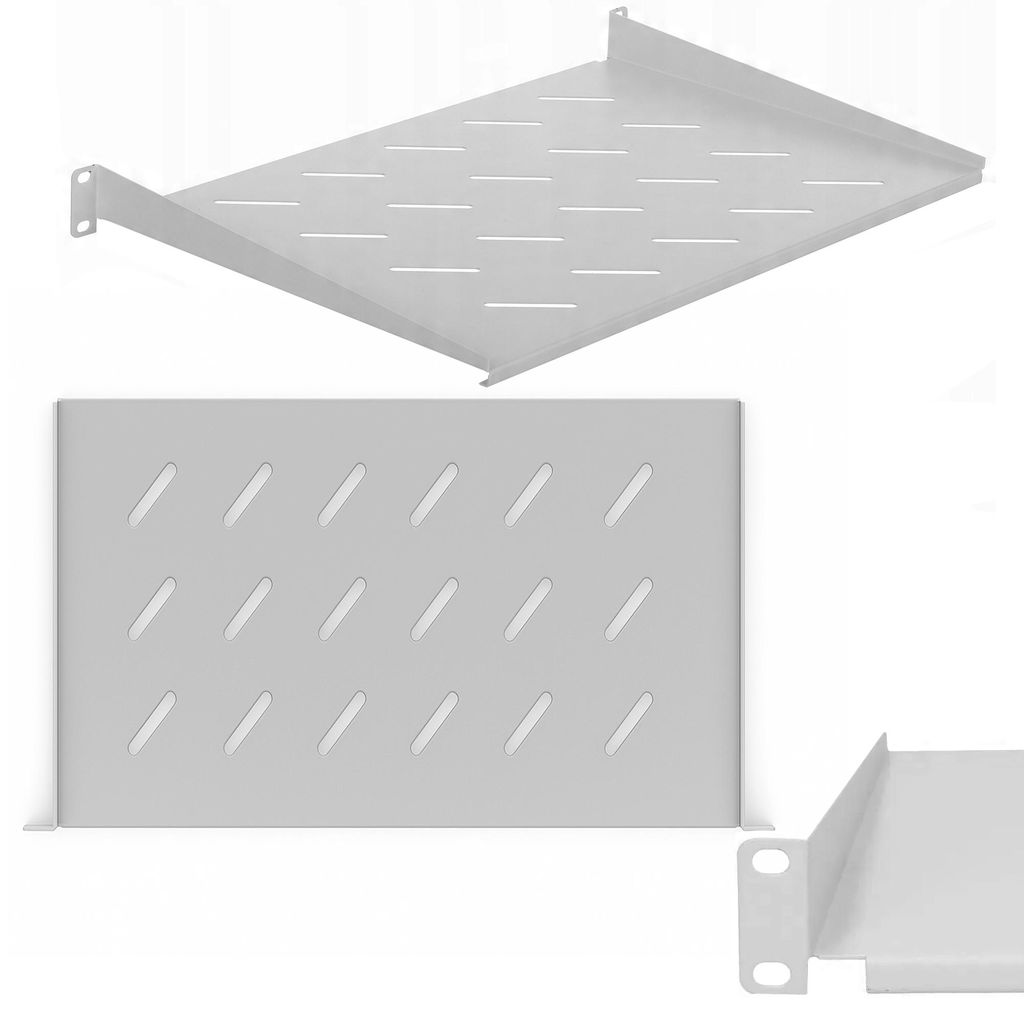 Extralink Fach speziell für Netzwerkschrank 1U 250mm, Fachboden 19 Zoll, für Wandschränke für Serverschrank und Serverräume grau