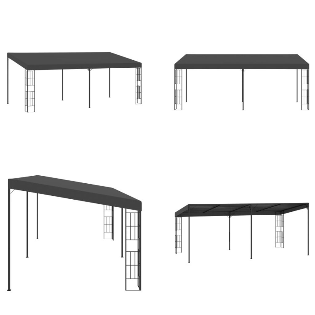 vidaXL Wand Pavillon 3x6 m Anthrazit Stoff - Wand-Pavillon - Wand-Pavillons - Terrassen Pavillon - Pavillon