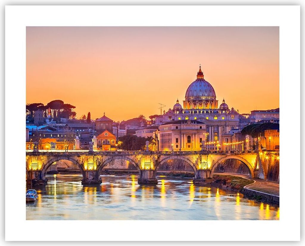 Poster - Poster ohne Rahmen - Rom Italien Basilika Geschichte - 50x40 cm - Wand Bild - Wanddeko - Wandbilder - Kunstposter - Wandposter - Bilder - ...