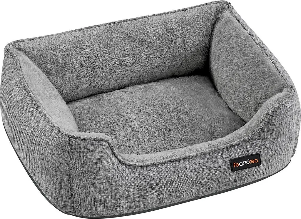 Lit chien gris clair facile à nettoyer pour intérieur et maison