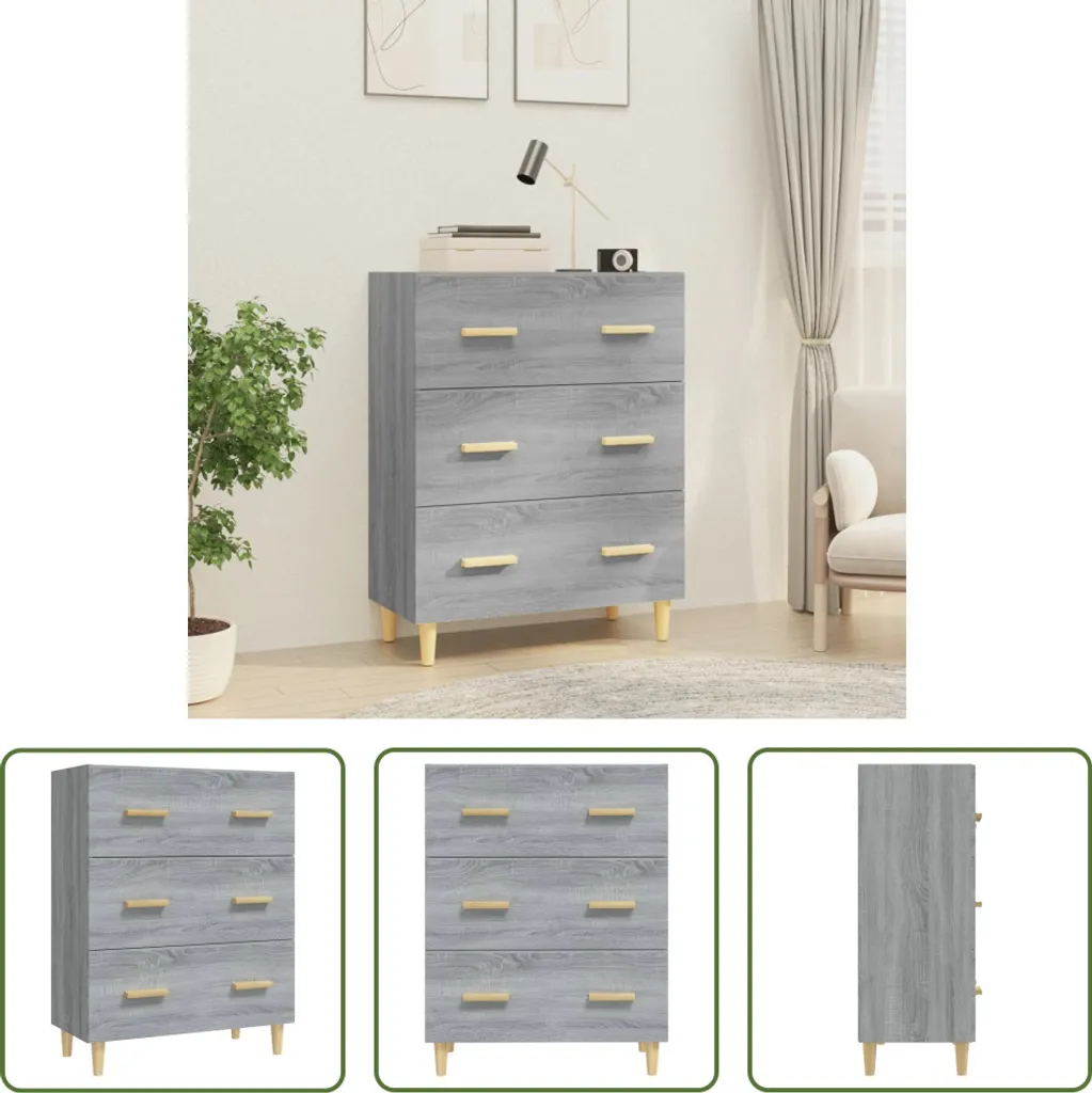 Madia Salvaspazio Grigio Sonoma 70x34x90 cm | The Living Store Online - 10
