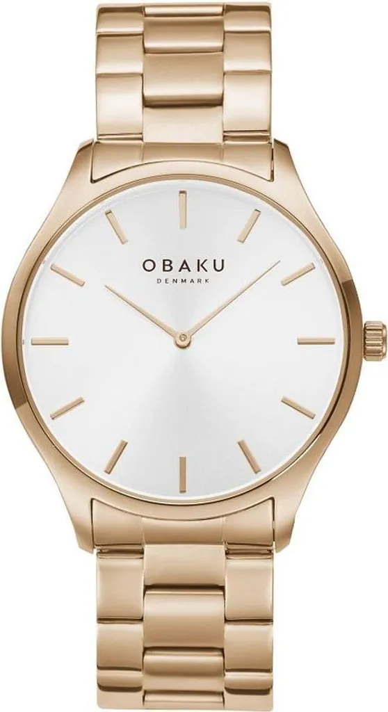 Montre Obaku femme dorée rose V260LXVISV - Design ultra plat et zen