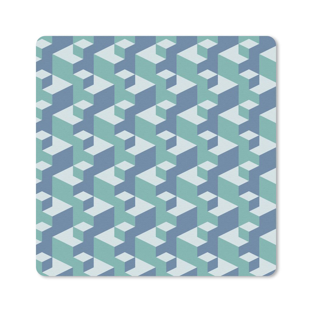 MuchoWow Mauspad Mousepad Muster - Würfel - 3D 30x30 cm - Mousepads - Maus Mat - Pad - Mausunterlage - Gaming