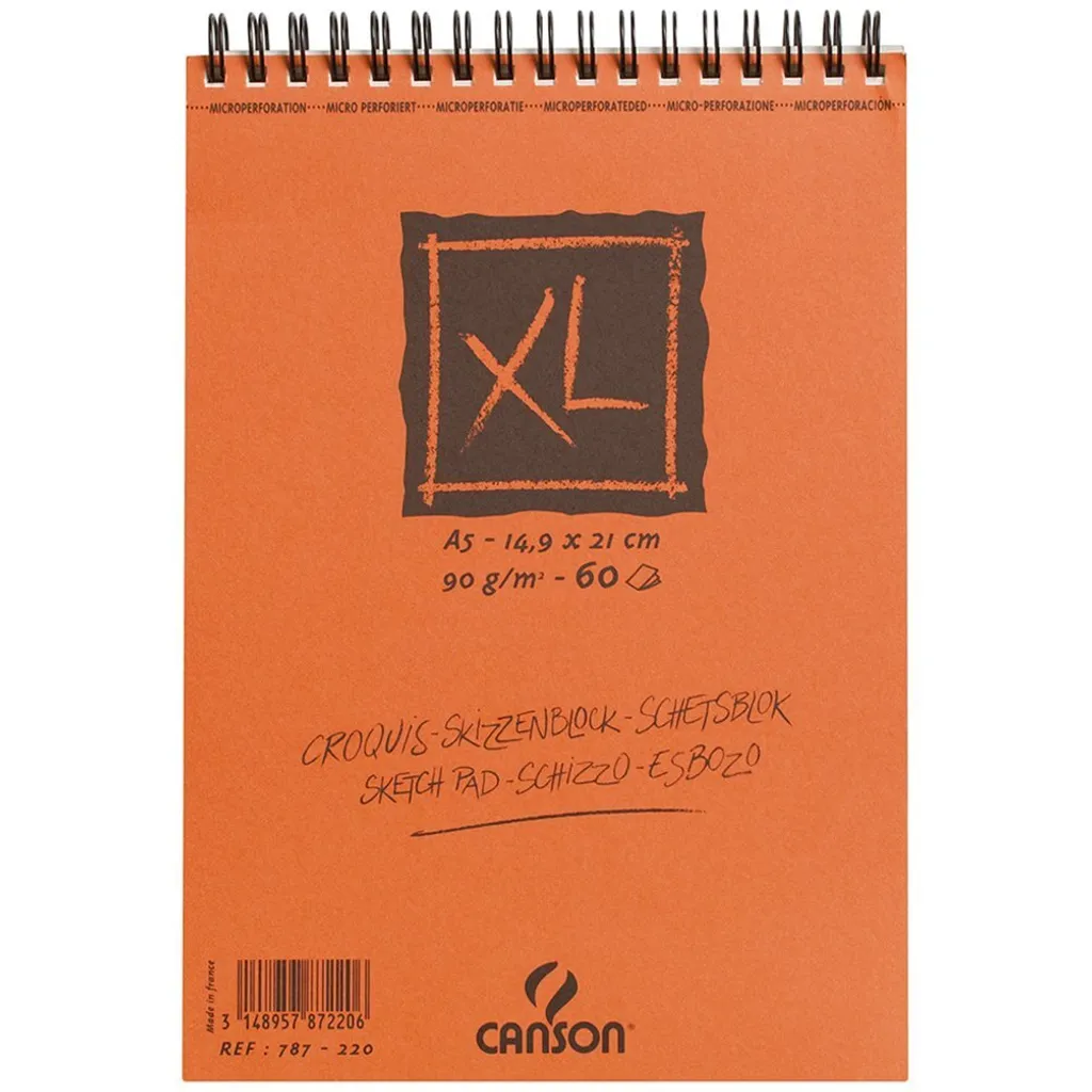 Blocco Canson 200787220 XL Sketch A5: Carta per Schizzi Rapidi 90g