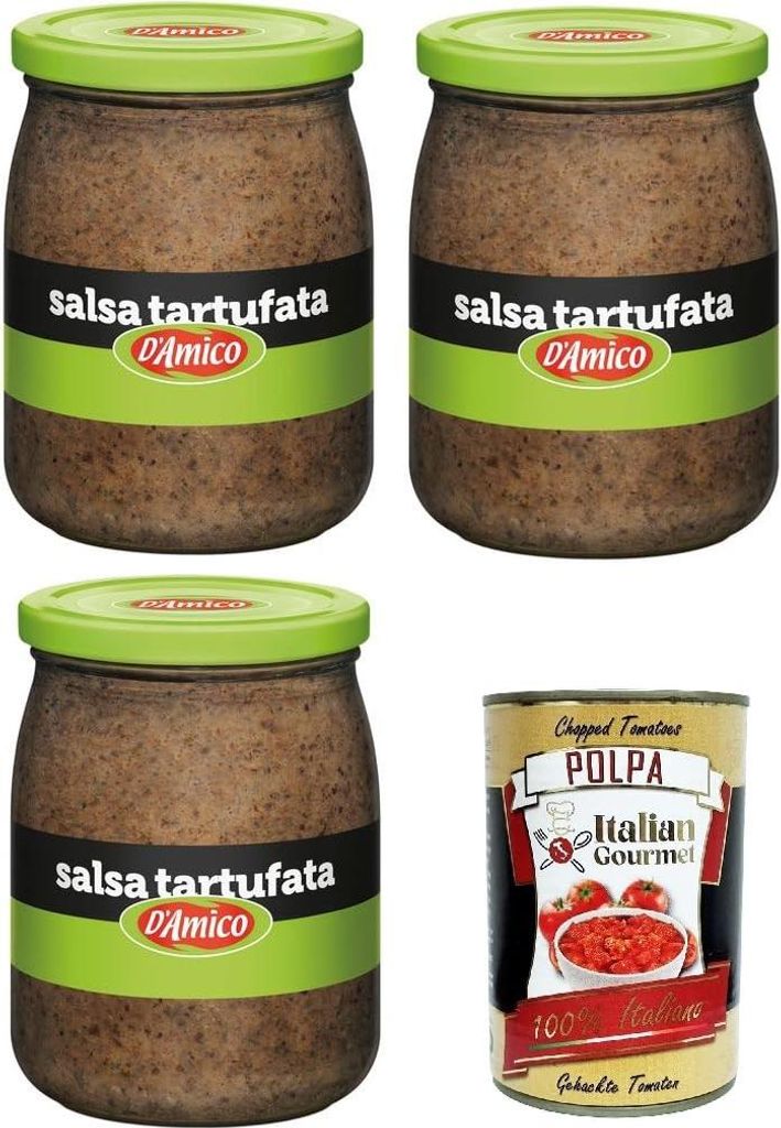 D'Amico Professional Salsa Tartufata Trüffelsauce 3x 500gr + Italian Gourmet polpa 400g