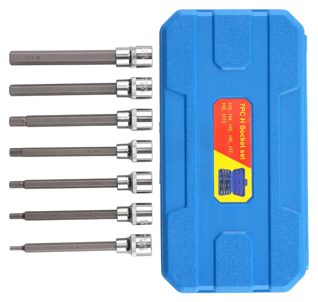 Jeu de clés Allen pour accès difficile 3/8" longueurs 3 à 10 mm atelier