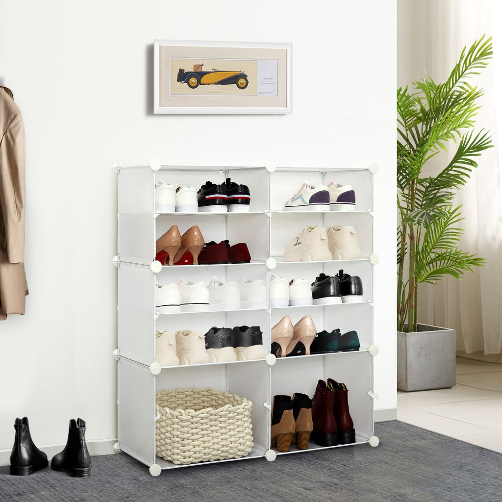 Mondeer Schuhschrank Kunststoff Schuhablage mit 6 Fächer Produktbild 3