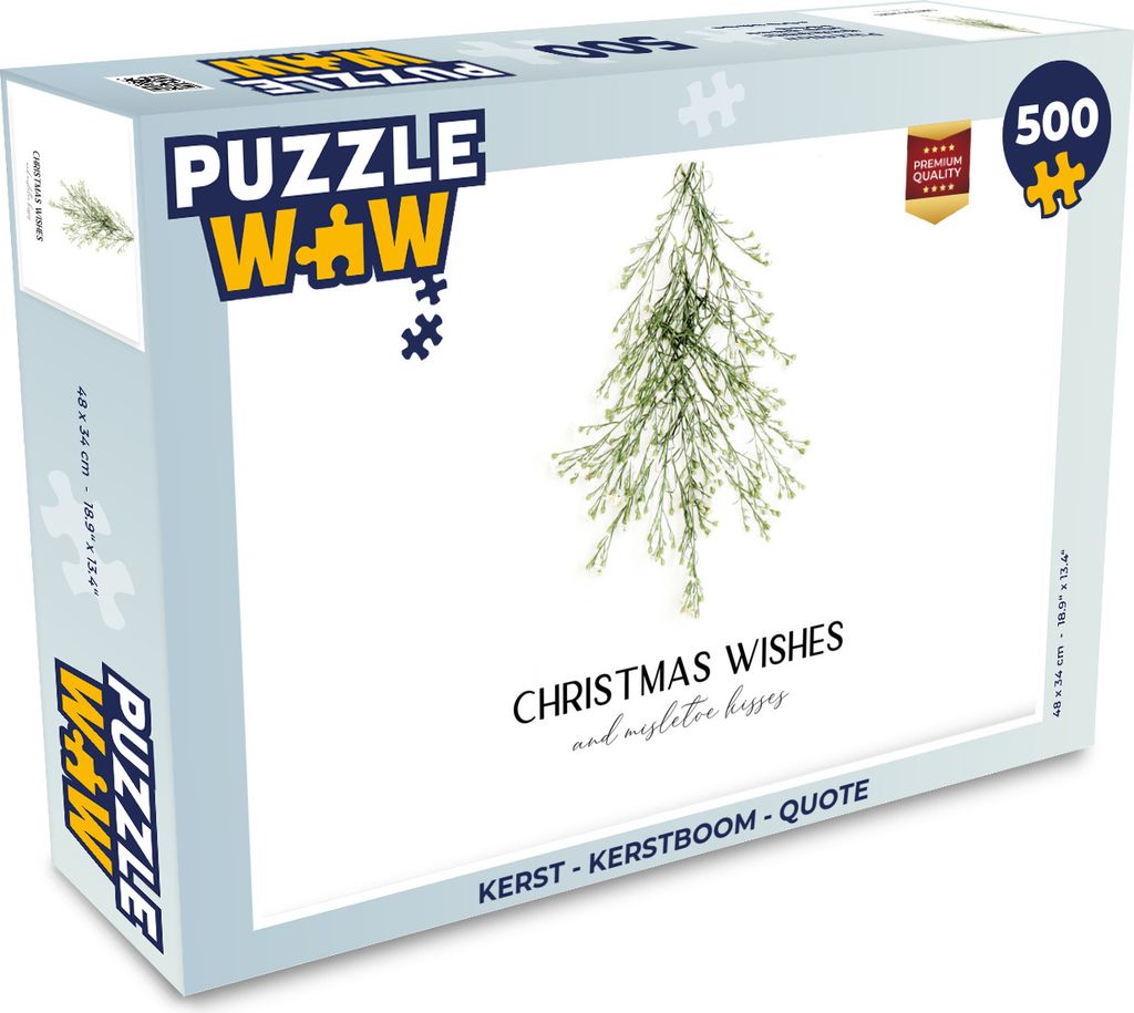 MuchoWow Puzzle 500 Teile Weihnachten - Weihnachtsbaum - Zitat - 500 Teile - Kinder - Selberbauen - Puzzlespiele