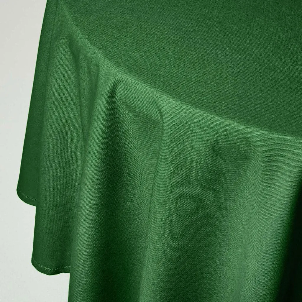 Tovaglia damascata ornamenti Circle, 135 x 180 cm, verde scuro, raffinata tovaglia ricamata, da tavolo, per soggiorno, sala da pranzo, non necessita di stiratura e antimacchia, facile da pulire