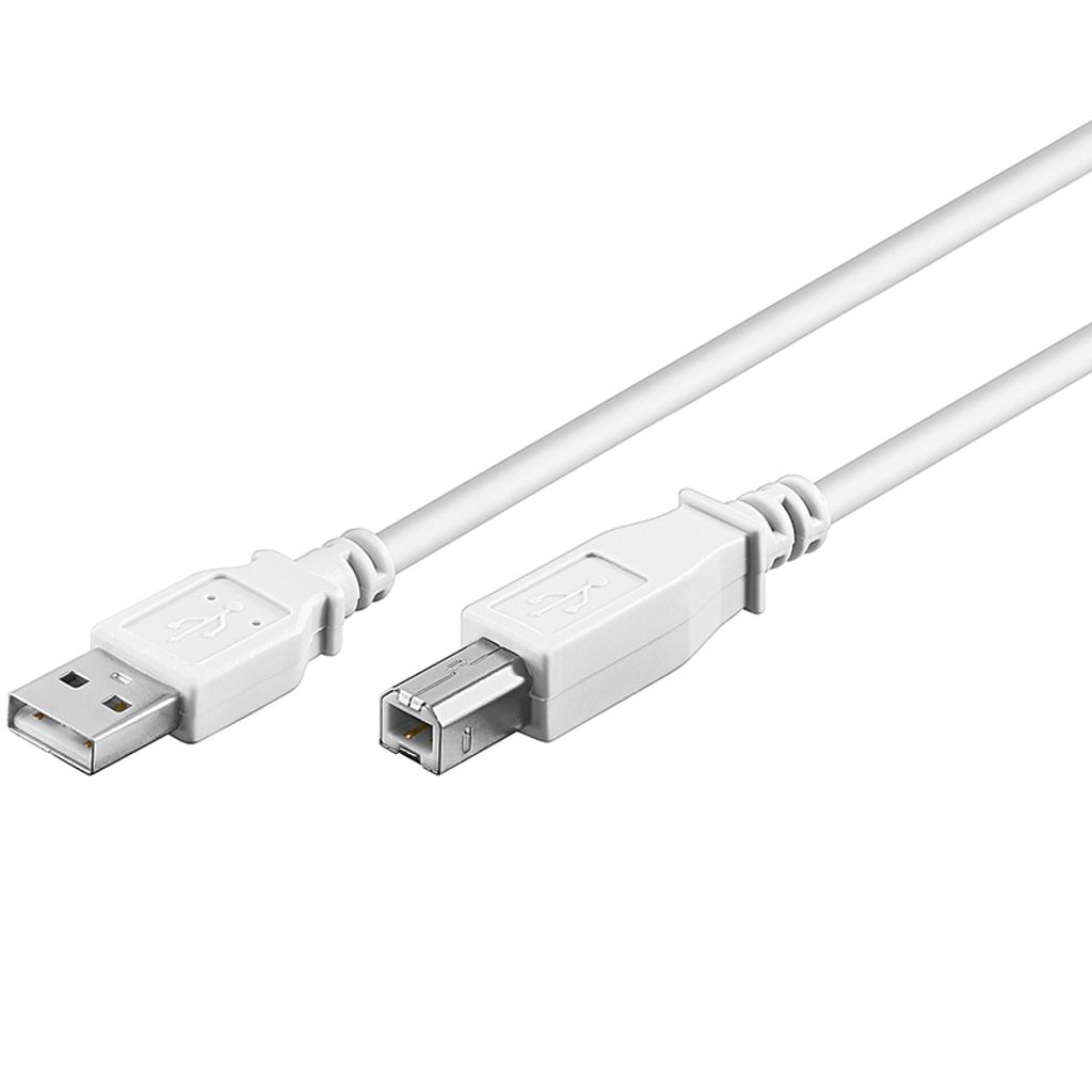 Goobay 96186, 1 m, USB A, USB B, USB 2.0, 0,48 Gbit/s, Weiß Produktbild 