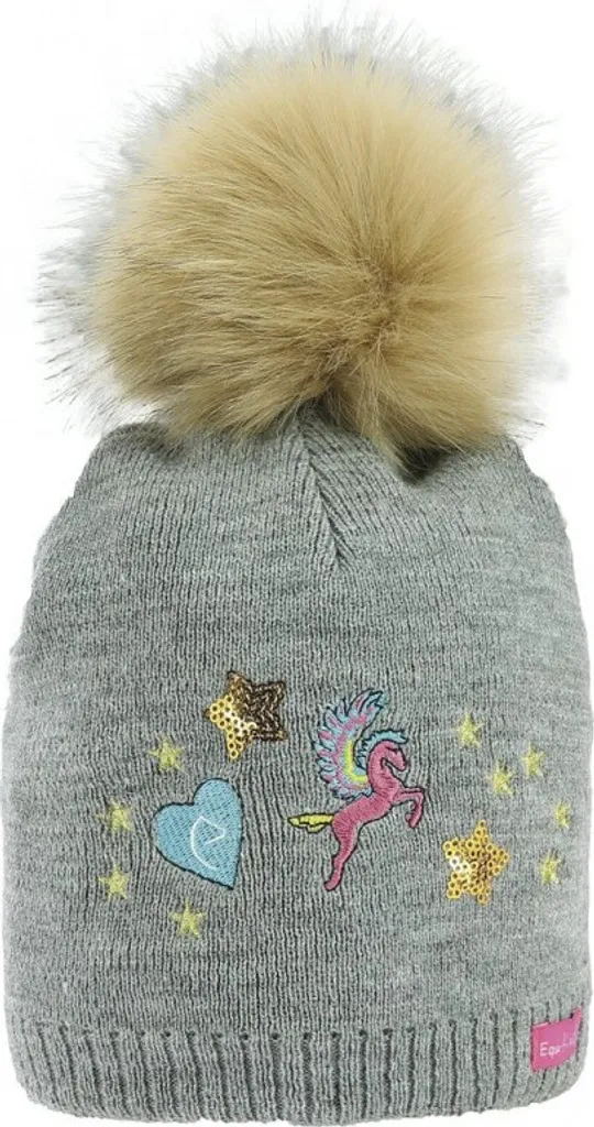 Berretto Equitazione Bambino Equi-Kids Joly Grigio | Accessorio Invernale