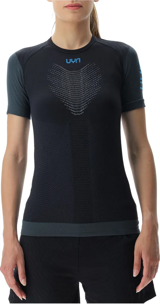 T-shirt de course UYN Running PB42 femme noir iron gate taille L
