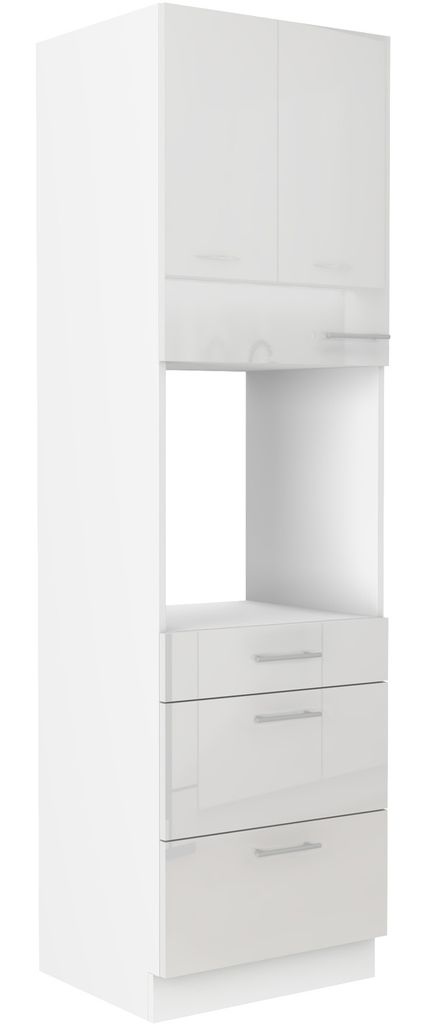 Küchenschrank für Einbaubackofen mit Schubladen LAJLA – Breite 60 cm, weiß