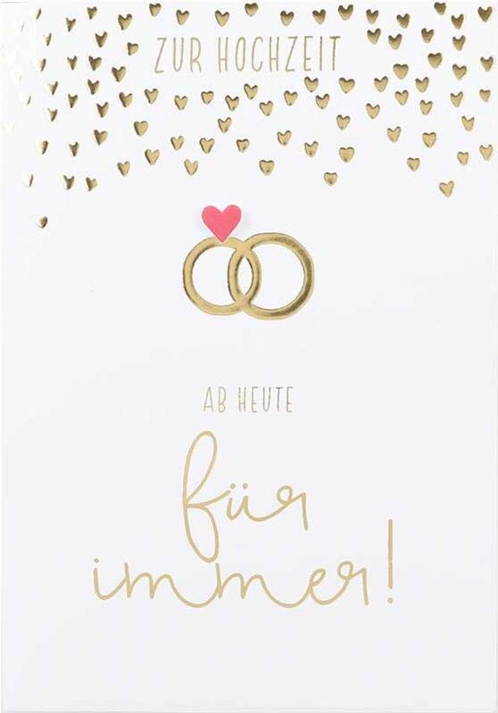 Depesche Klappkarten Gruß von Herzen : Zur Hochzeit ab heute für immer! Klappkarten Gruß von Herzen: Zur Hochzeit ab heute für immer!