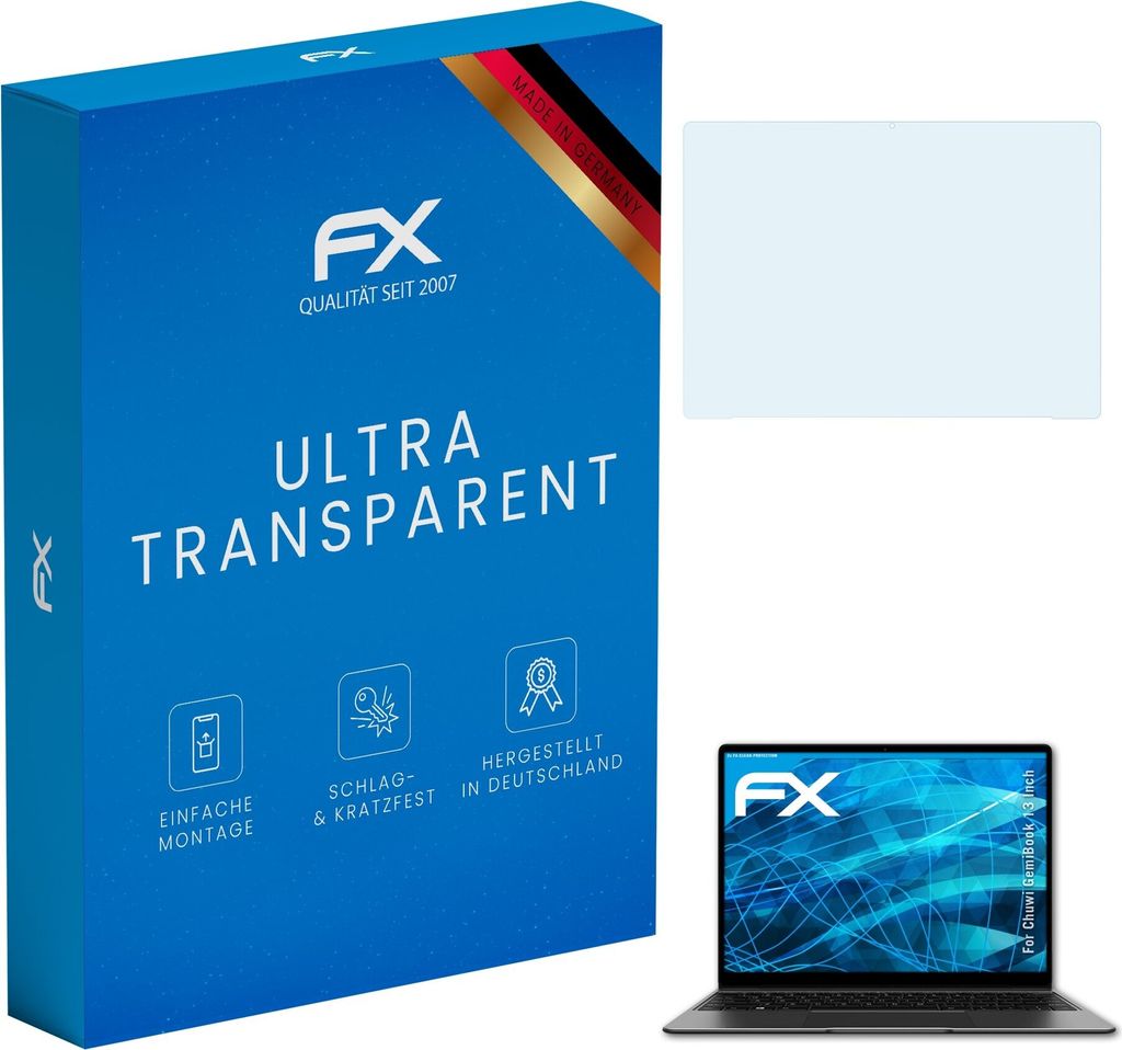 atFoliX FX-Clear 2x Schutzfolie kompatibel mit Chuwi GemiBook (13 Inch) Displayschutzfolie