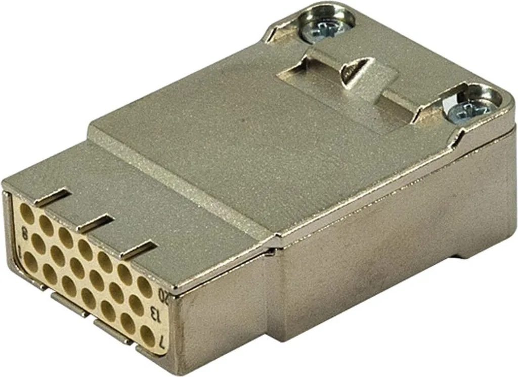 Module femelle blindé 20 broches HARTING Han à sertir 32V haute fiabilité