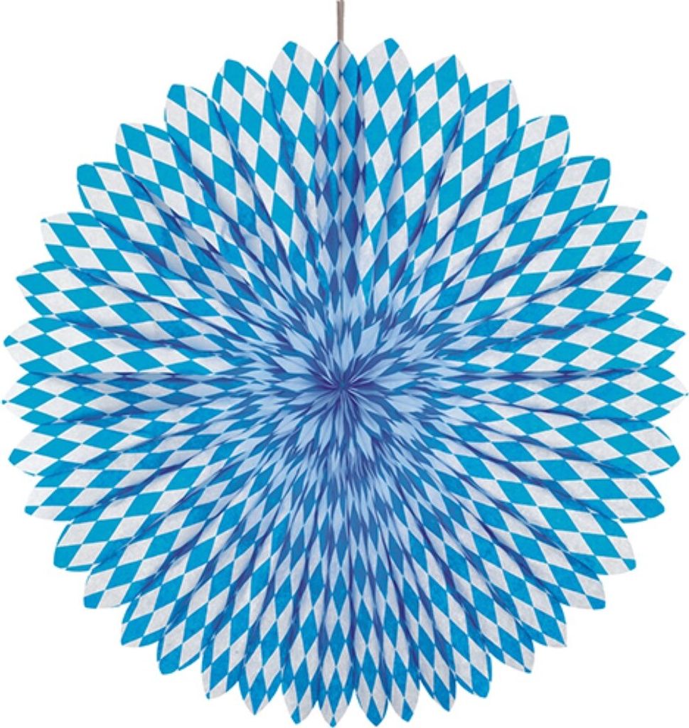 PAPSTAR Dekofächer "Bayrisch Blau" blau / weiß