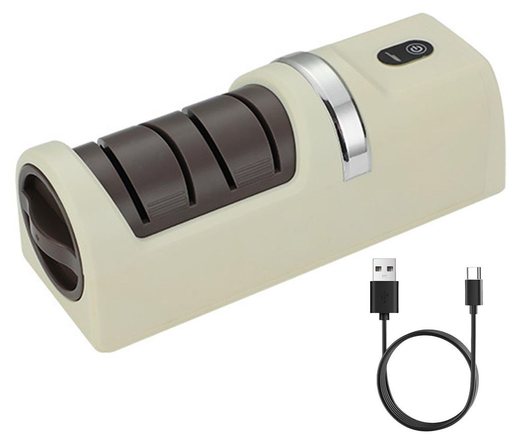 Elektrischer Messerschärfer, automatischer doppelseitiger Messerschärfer mit Diamantschleifmitteln zum schnellen Schärfen und Polieren, professi...