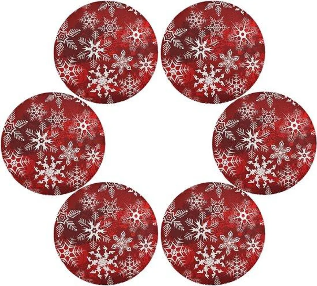 Sets de table de Noël lavables pour protéger votre nappe, lot de 6 décoratifs
