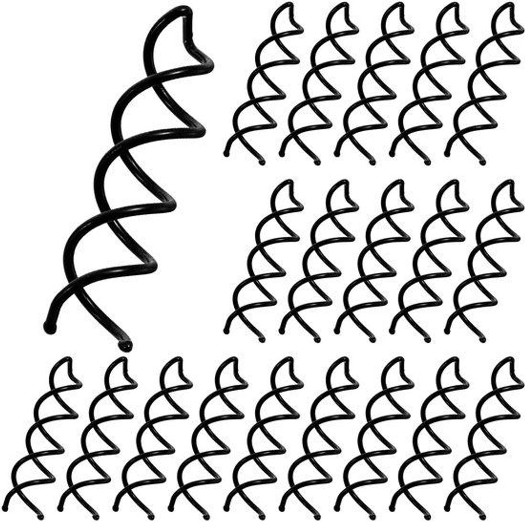 Set mit 20 schwarzen Spiral-Steckern für farbenfrohe Haarstyling-Varianten