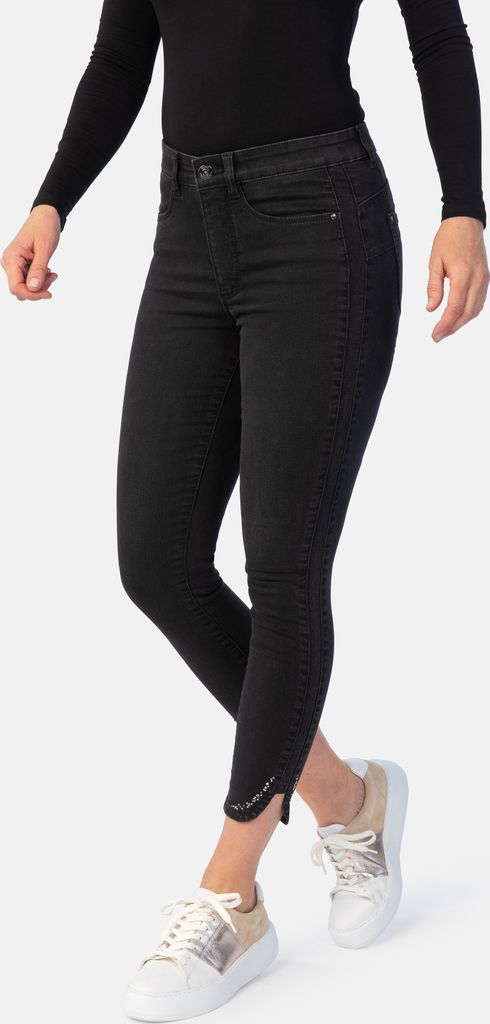 Stooker Women RIO FASHION Damen 5-Pocket-Jeans Skinny Fit 42 (Länge 26) black denim used