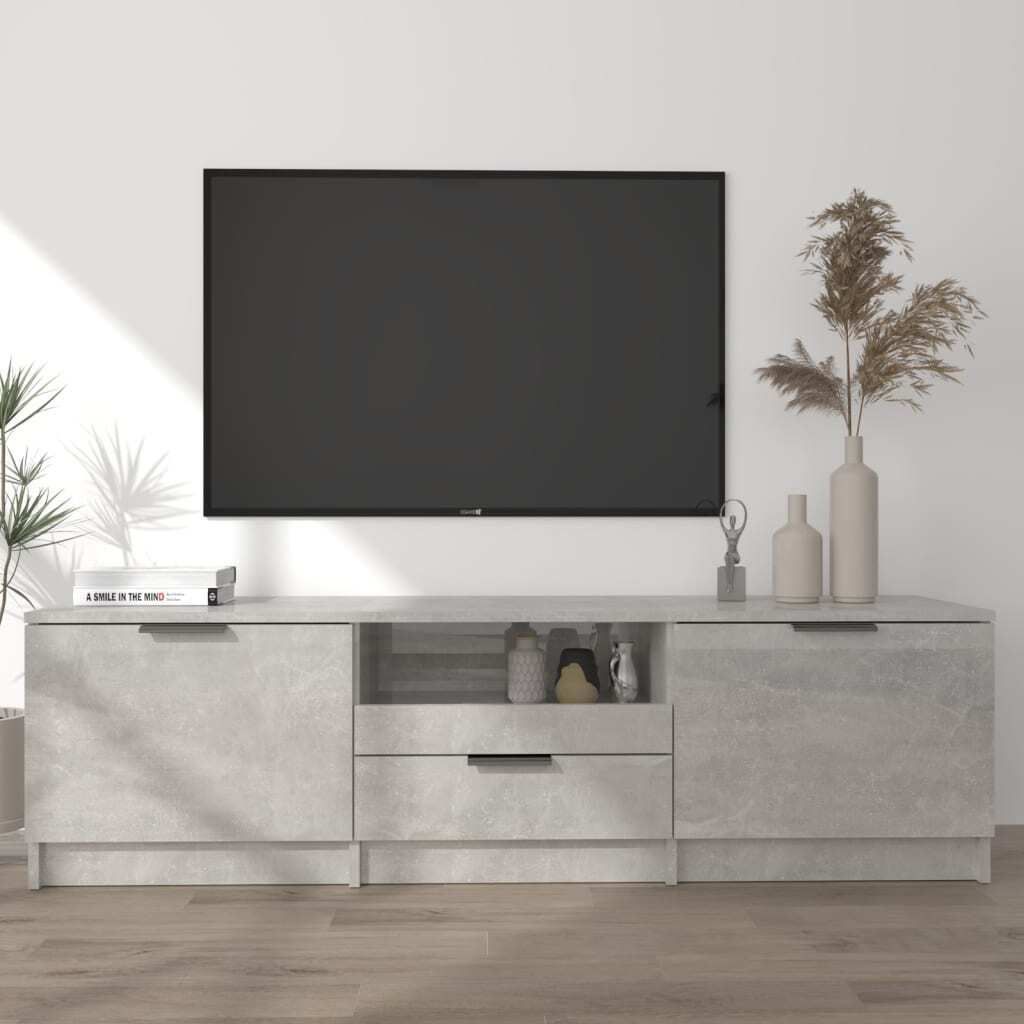 Maison Exclusive - TV-Schrank Betongrau 140x35x40 cm Holzwerkstoff