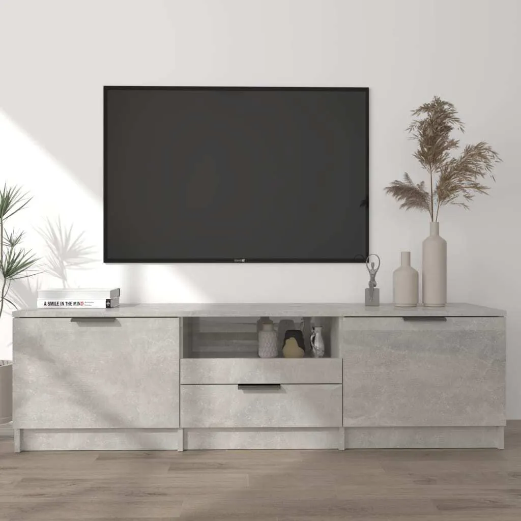 Maison Exclusive - Mobile TV grigio cemento 140x35x40 cm Materiale ligneo