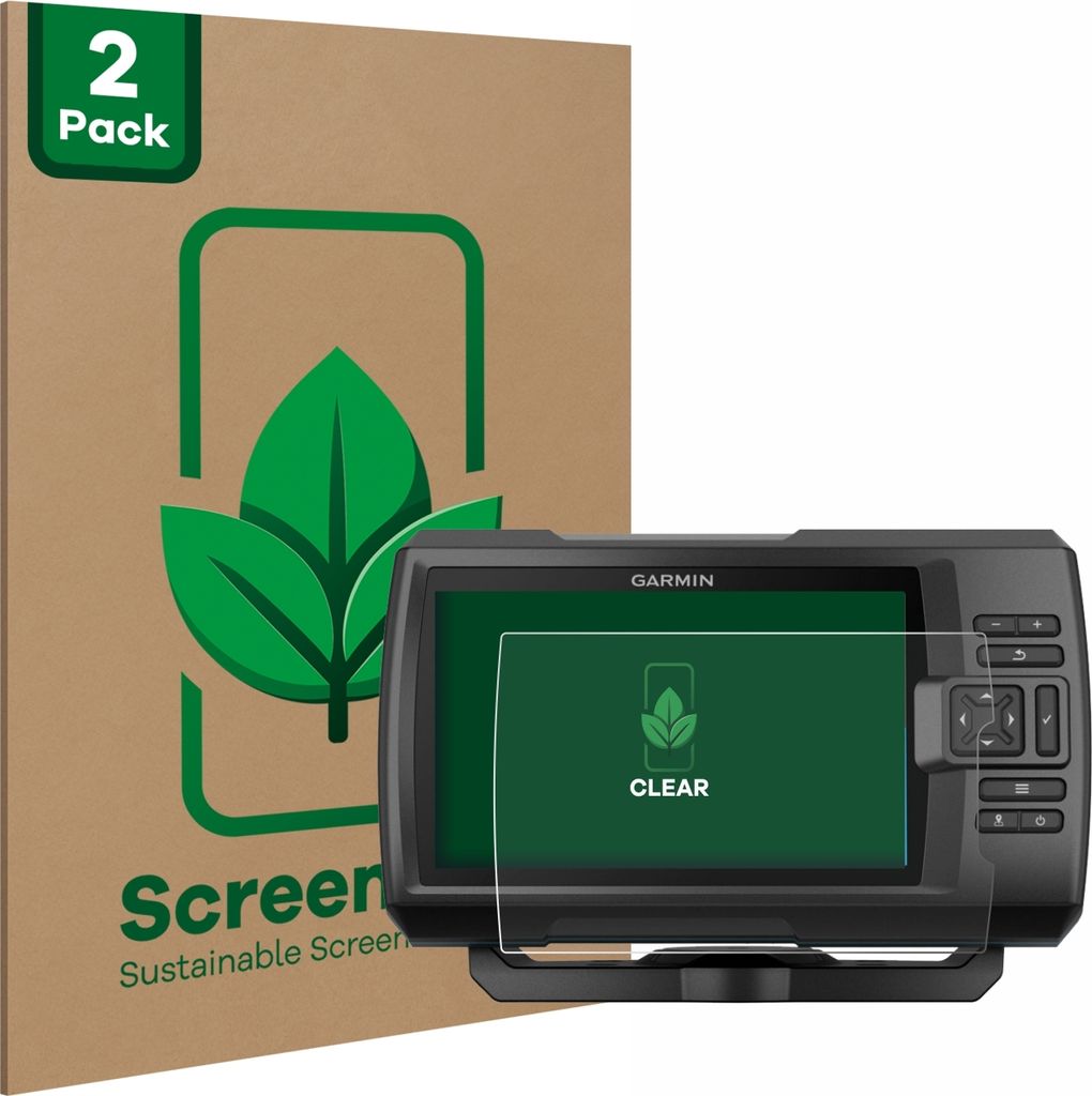 2x ScreenLeaf Schutzfolie für Garmin Striker Plus 5cv Produktbild 