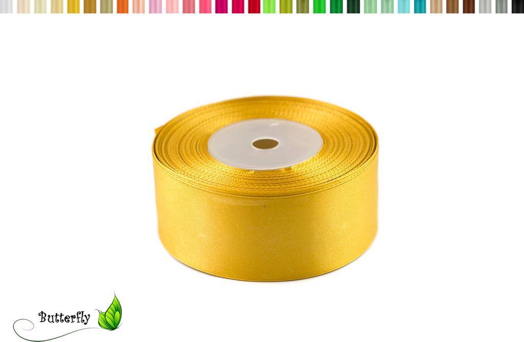 Satinband 38mm x 32m Rolle, Farbe:009 gold