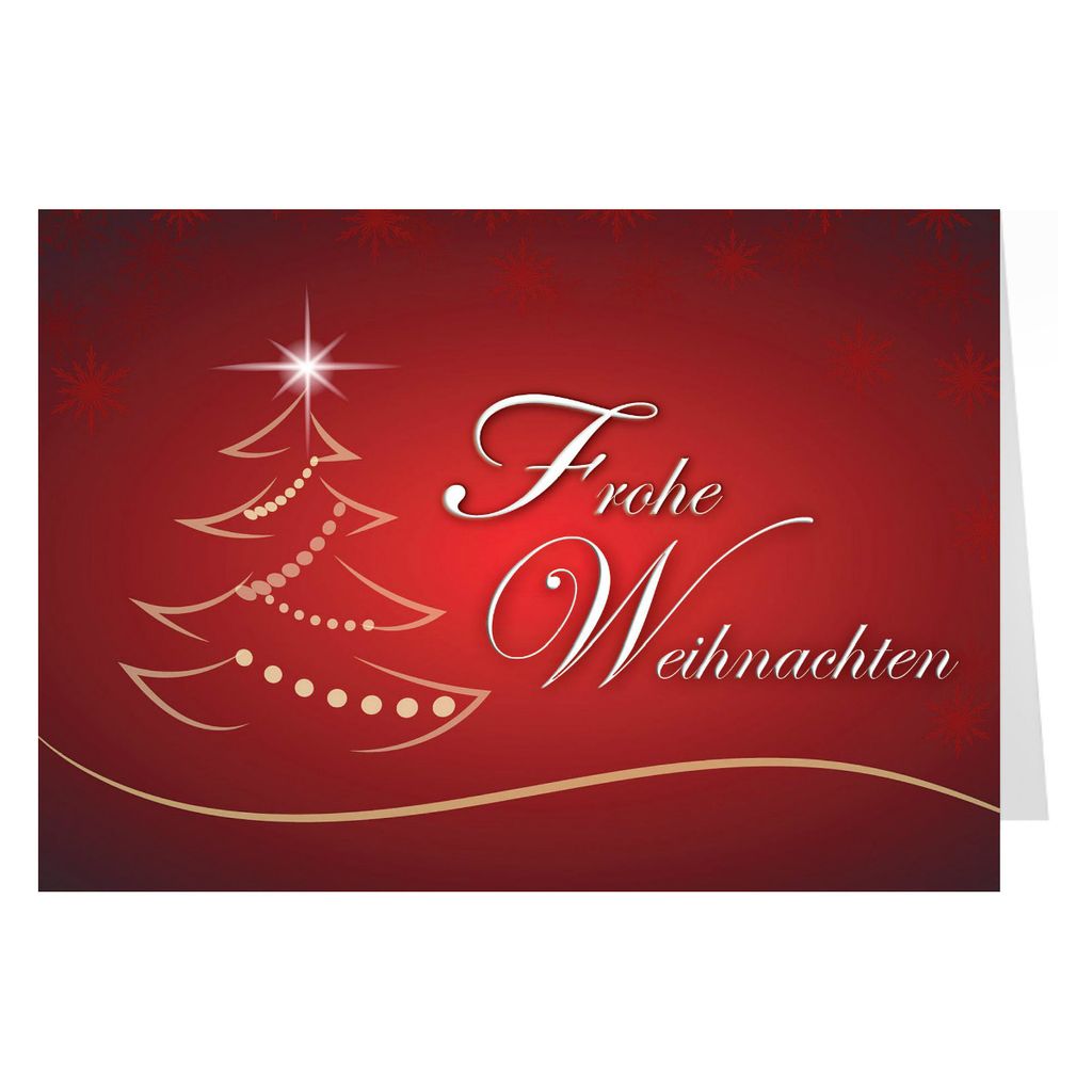 15 Weihnachtskarten mit Umschlag Set Grußkarten Weihnachten Tannenbaum 