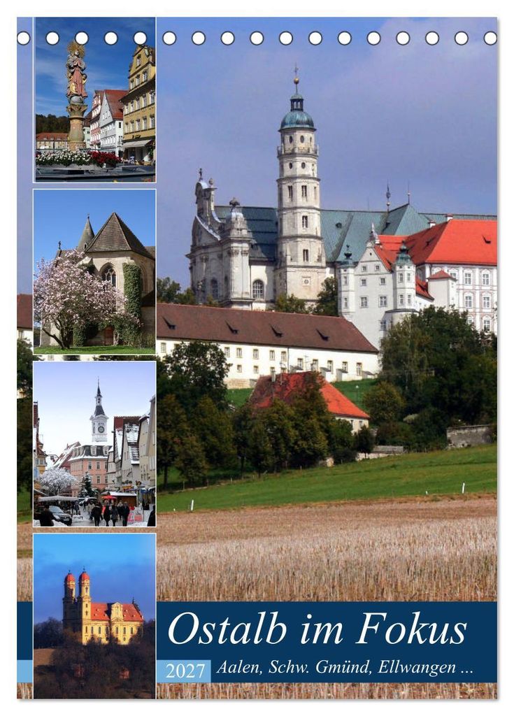 Ostalb im Fokus (Tischkalender 2027 DIN A5 hoch), CALVENDO Monatskalender