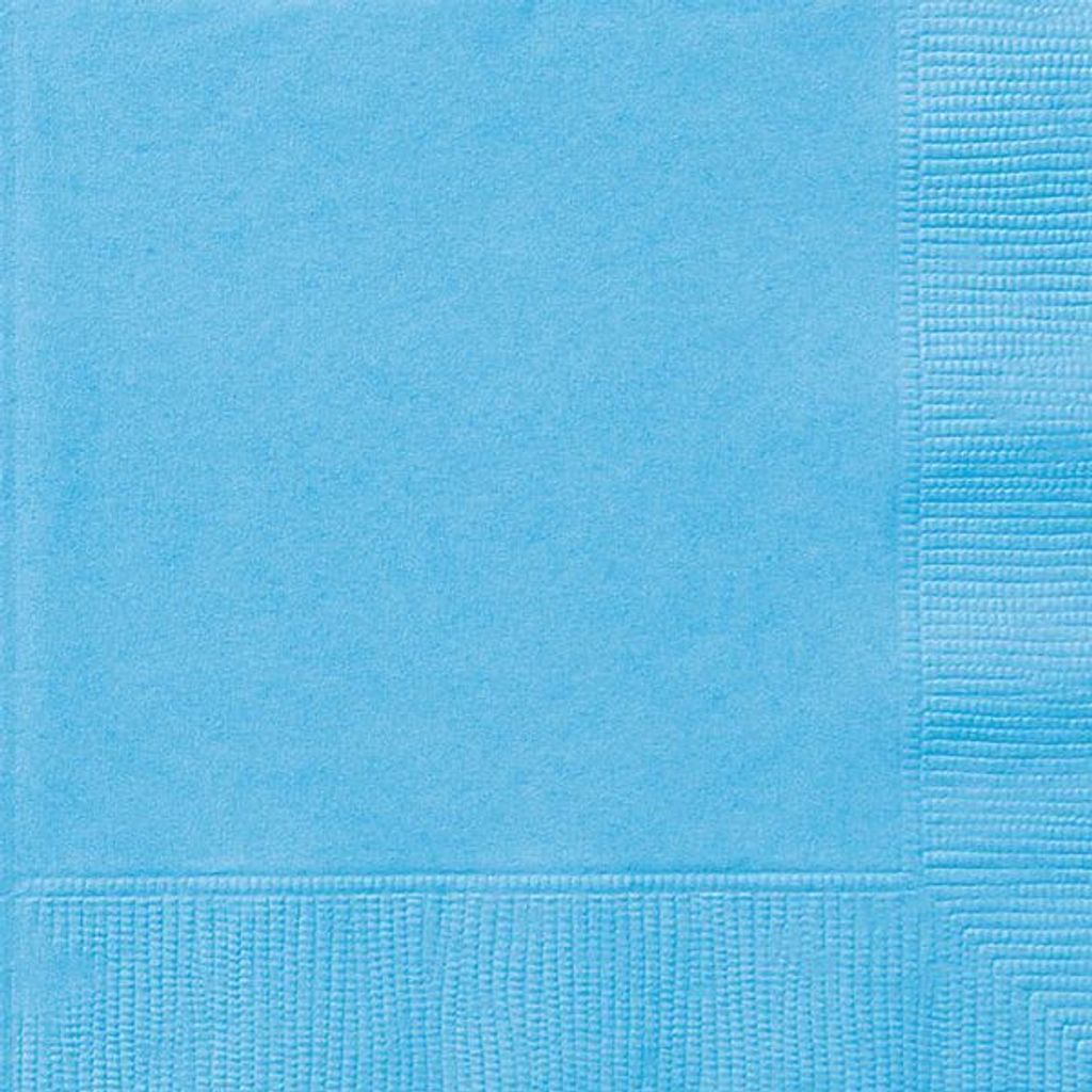 50 grosse Servietten hellblau 33 x 33 cm