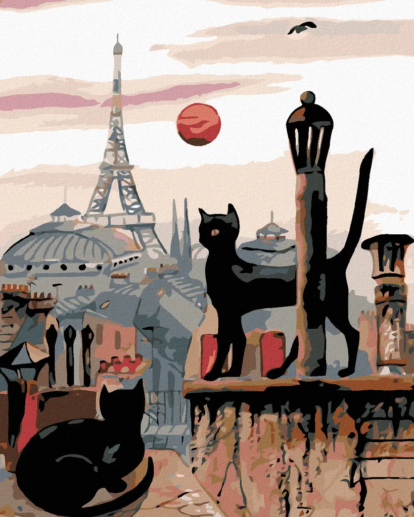 Zuty Pittura con Diamanti: Eleganza Parigina su Telaio 40x50 cm